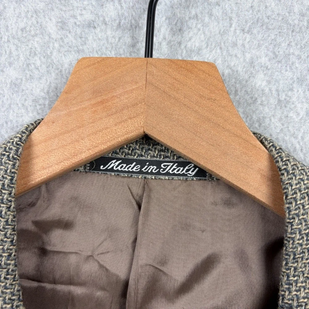 Vintage Mani Giorgio Armani Sport Coat Mens 43L Gray Tweed Wool Blazer Italy 90s